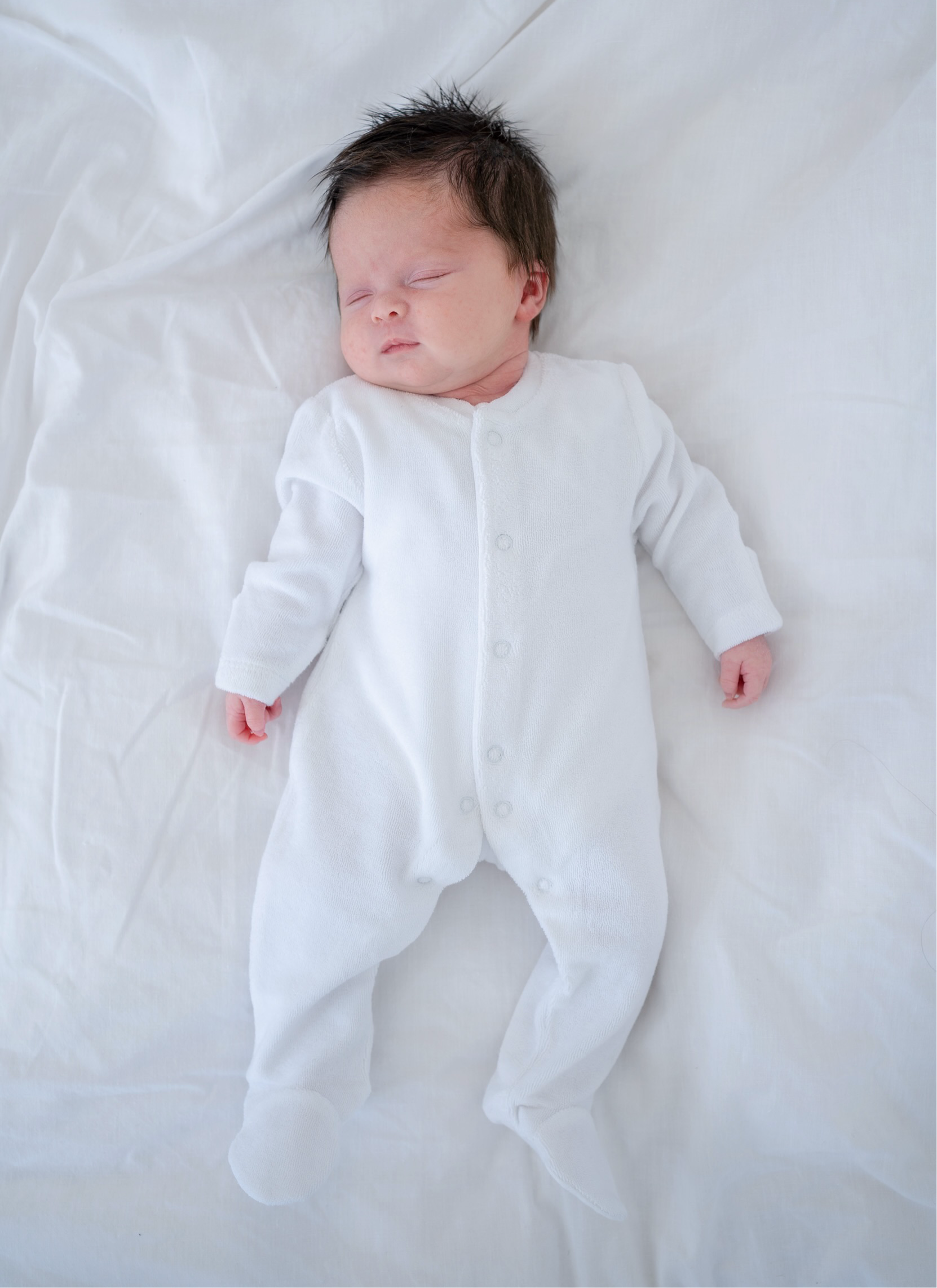 White Terry Towelling Sleepsuit Set