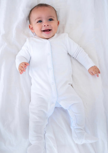 Picot Stitch Terry Towelling Sleepsuit